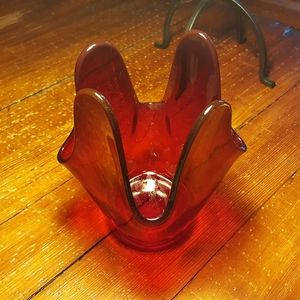 Blown Glass Tea Candle Holder